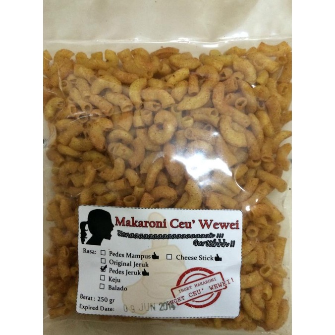 

Cuci Gudang Awal Tahun Makaroni Ceu Wewei Pedes Jeruk 100 gr Cuci Gudang Awal Tahun