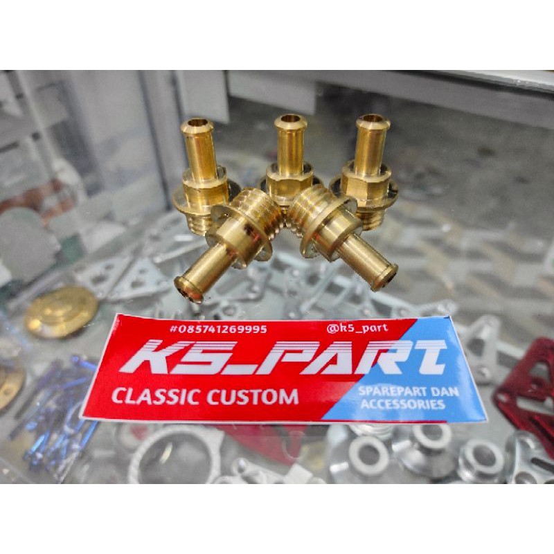 Tutup nepel oli hawa cnc kuningan full kalter kanan honda universall dan yamaha