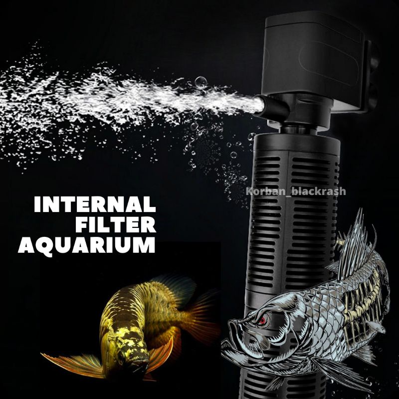Water Pump Mesin Pompa Air Celup Internal Filter Pembersih Aquarium Mini Tanpa Kuras 24 jam 1200F