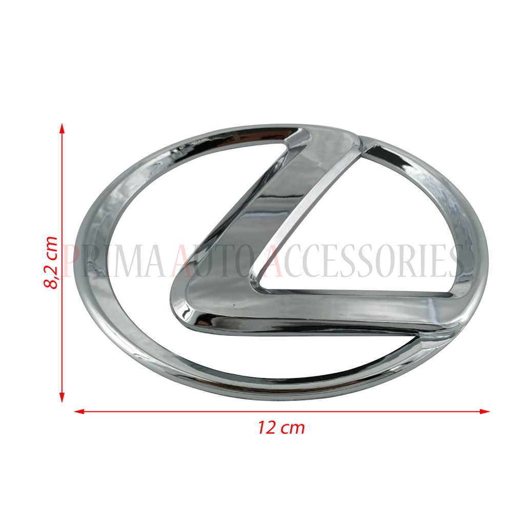 Emblem Logo Mobil Lexus Chrome 12 cm