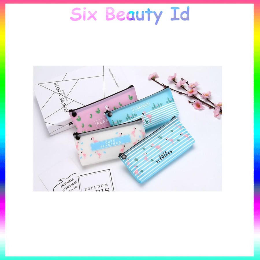 

Unik TP0022 Tempat pensil Sparking Flamingo / Tempat kosmetik