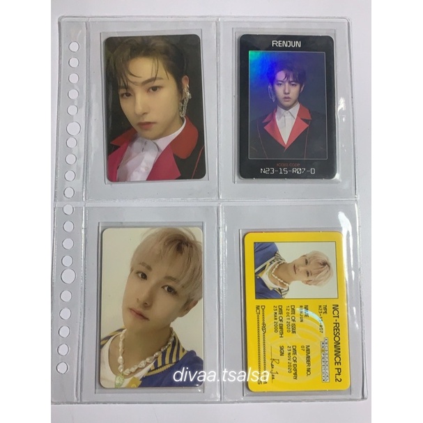 Pc photocard Renjun arrival ac pc departure id card