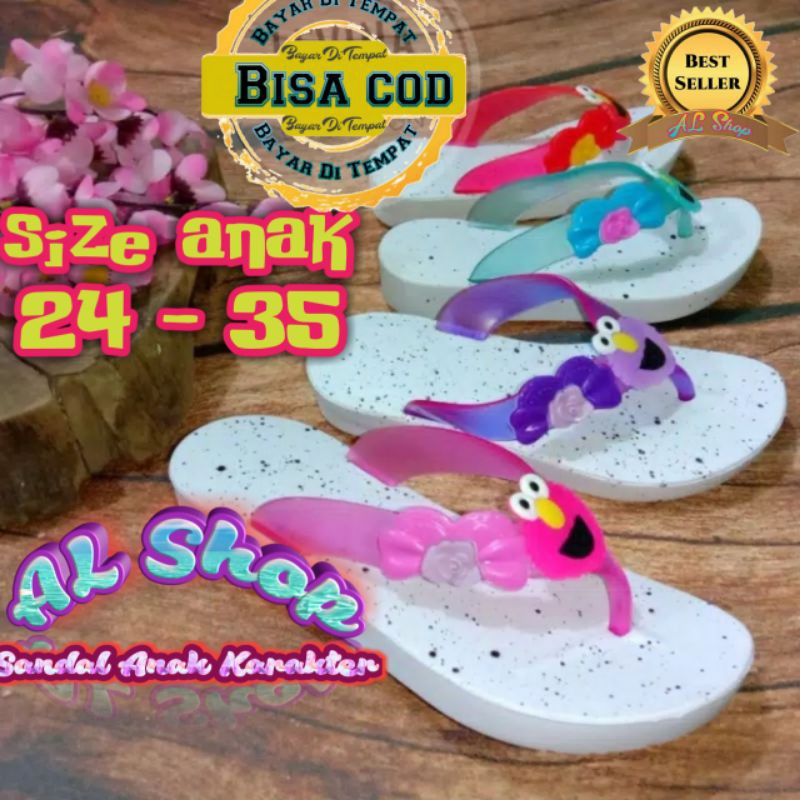  COD Sandal  anak karakter  elmo  c d Shopee Indonesia