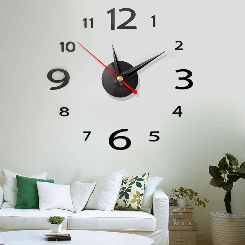 Populer Jam Dinding Desain Modern Ruang Tamu Rumah Dekorasi Akrilik Quartz Horloge