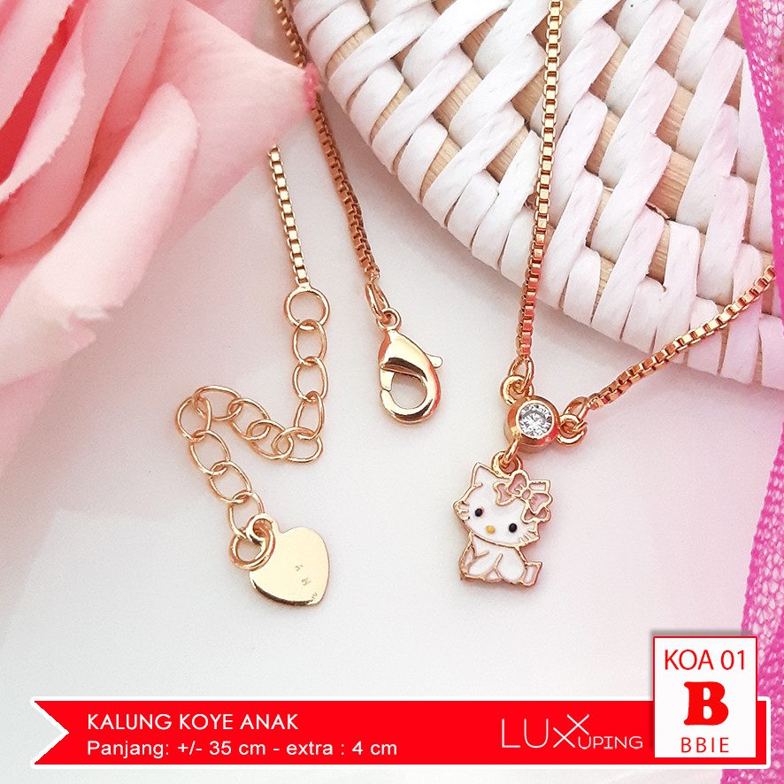 KOA 001 Kalung Anak Koye Kucing Marie Aristocats Winnie The Pooh Koye Xuping Anak Kalung Tsum Tsum Anak Kalung Lucu Perhiasan Anak Set Aksesoris Anak Perempuan Luxx Xuping