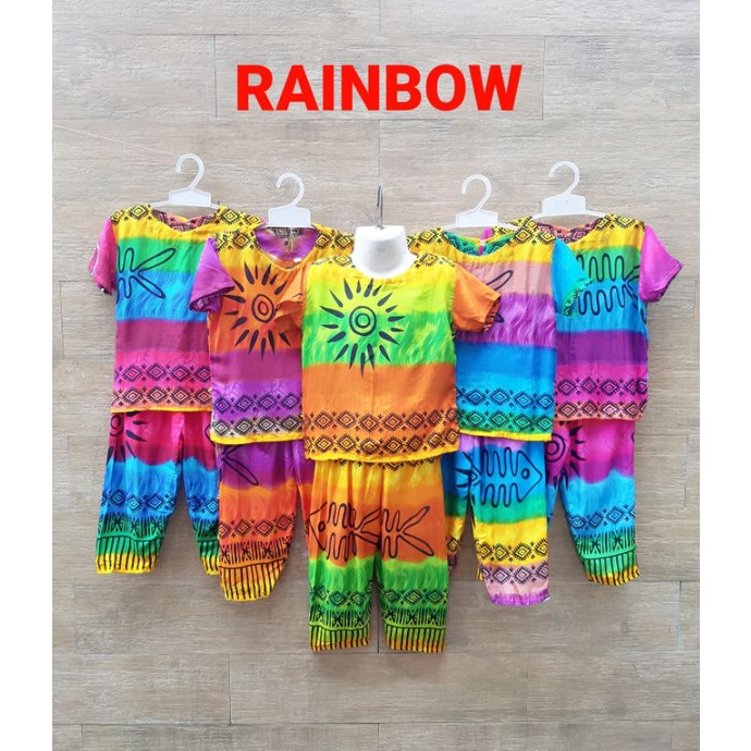 SETELAN RAINBOW ANAK CELANA PANJANG SIZE O-S-M