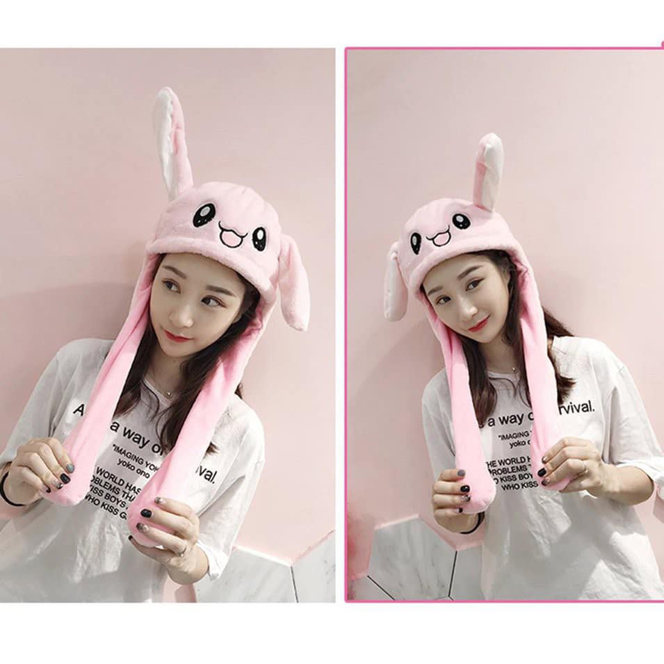 READY BANDUNG Topi bunny hat korean hat topi telinga naik turun topi kekinian