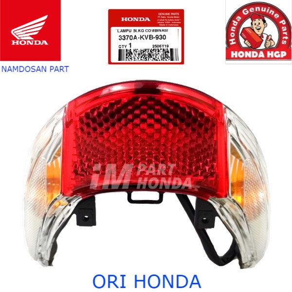 Ahm 3370A-KVB-930 Stop Lamp Lampu Belakang plus Bohlam & Socket Vario 110 CW Old Lama Karbu