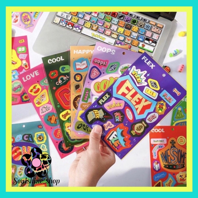 

2Lembar Kartun Sticker Lucu DIY