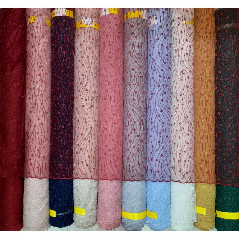 TILE AKAR MUTIARA SAPUAN BUNGA GANGGANG MOTIF SALUR