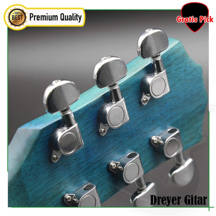 Knop Dryer Tuning Peg Groover Putaran Gitar Akustik Elektrik Stainless