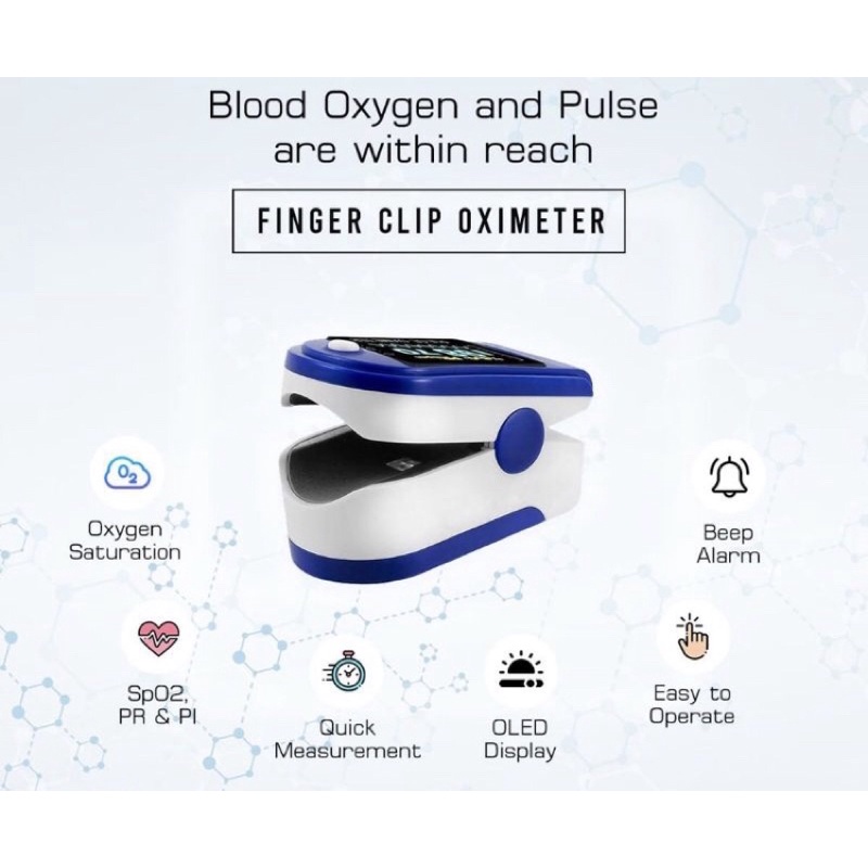 Pulse Oximeter Oxymeter Oksimeter Fingertip Pulse Alat Ukur Heartrate Kadar Oksigen Darah