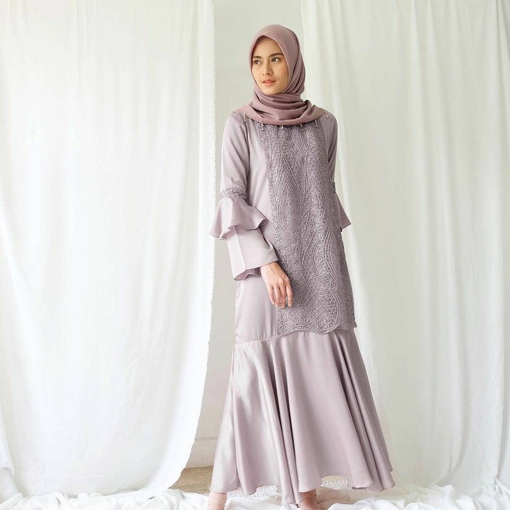 DN MARISHA DRESS BRUKAT  Baju Gamis Wanita Pakaian Muslimah Dress Muslim Wanita Elegant TERBARU 2020