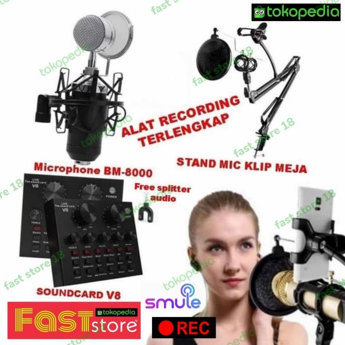 STAND MIC ALAT REKAM TERLENGKAP COVER LAGU REKAM LAGU SMULE YOUTUBE