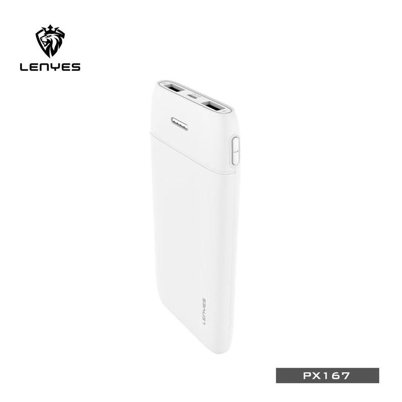 Powerbank 10.000 Mah Lenyes PX167 Original 2A Real Capacity 2 USB 10000 mah