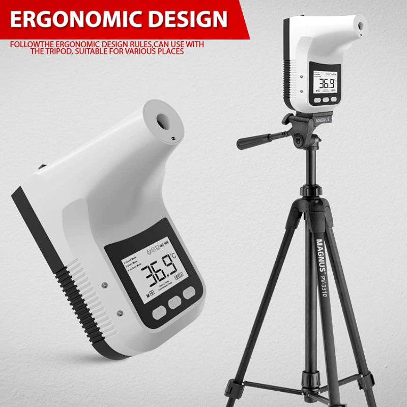 SET PAKET TERMOMETER TEMBAK INFRARED OTOMATIS DIGITAL ELEKTRIK TRIPOD STANDING ALAT CEK SUHU TUBUH N