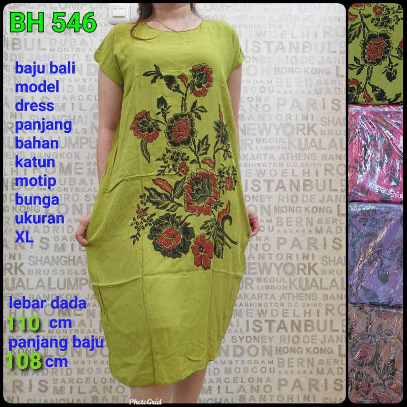 tokoabelgrosir BH546 dress bali motip bunga