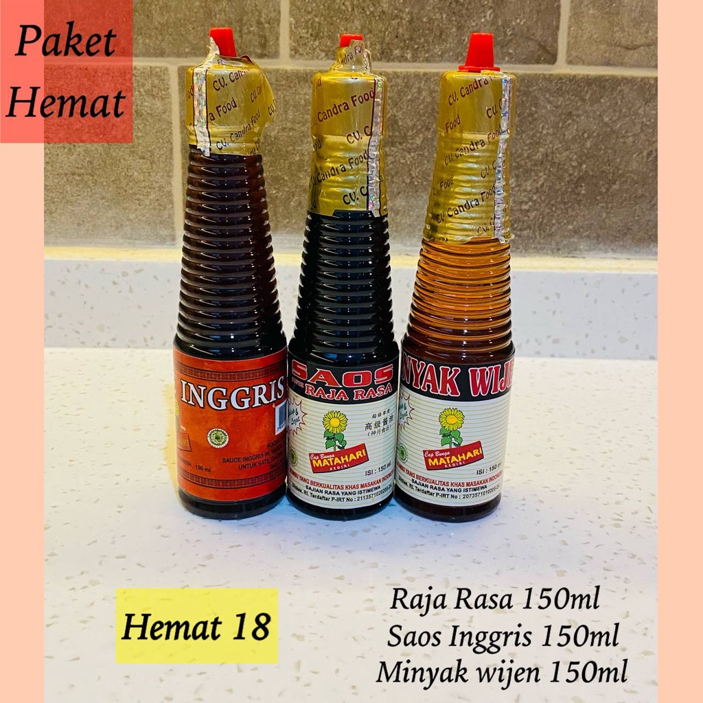 

Paket Hemat 18 | Cap Bunga Matahari | HALAL (3 BOTOL)