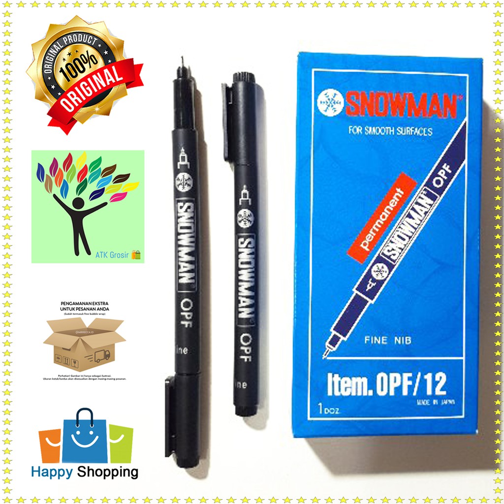 

Spidol / Pulpen OPF Snowman Hitam