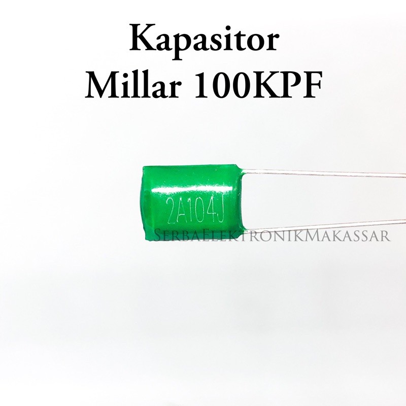 Kapasitor Milar 100KPF (104) Voltase Rendah