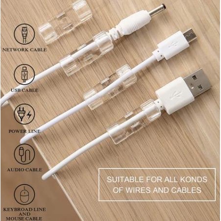 

Isi 20 Pcs Klip Kabel Klem Tempel Perekat Perapih Wire Hose Clamp