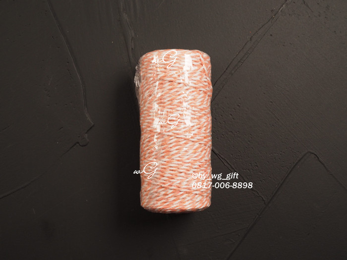 

Pita Tali Katun - Orange ; Lebar 2 mm; Panjang 100 Meter
