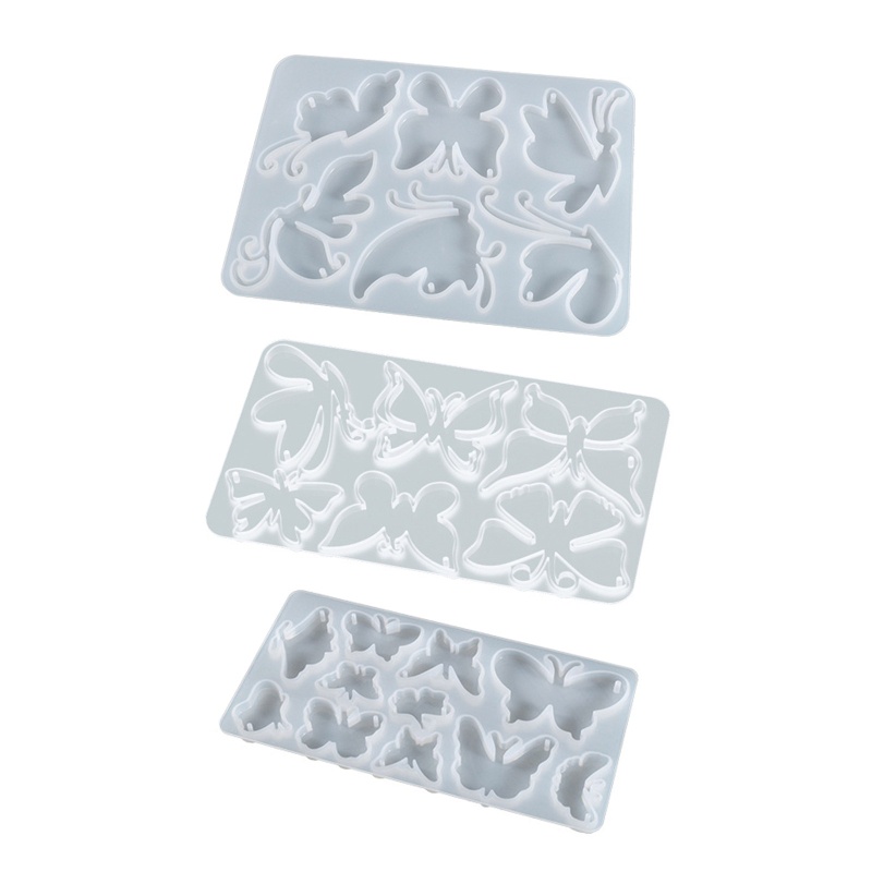 Siy Cetakan Liontin Bentuk Kupu-Kupu Bahan Silikon Untuk Kerajinan Tangan DIY