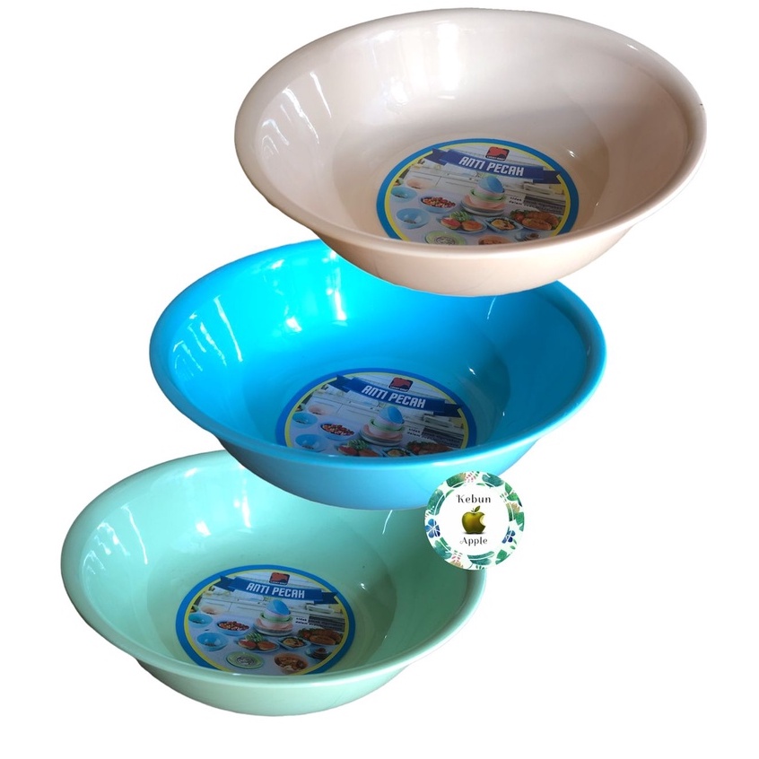 Mangkok Makan 7,5 inch Plastik Tebal ANTI PECAH Bahan PET