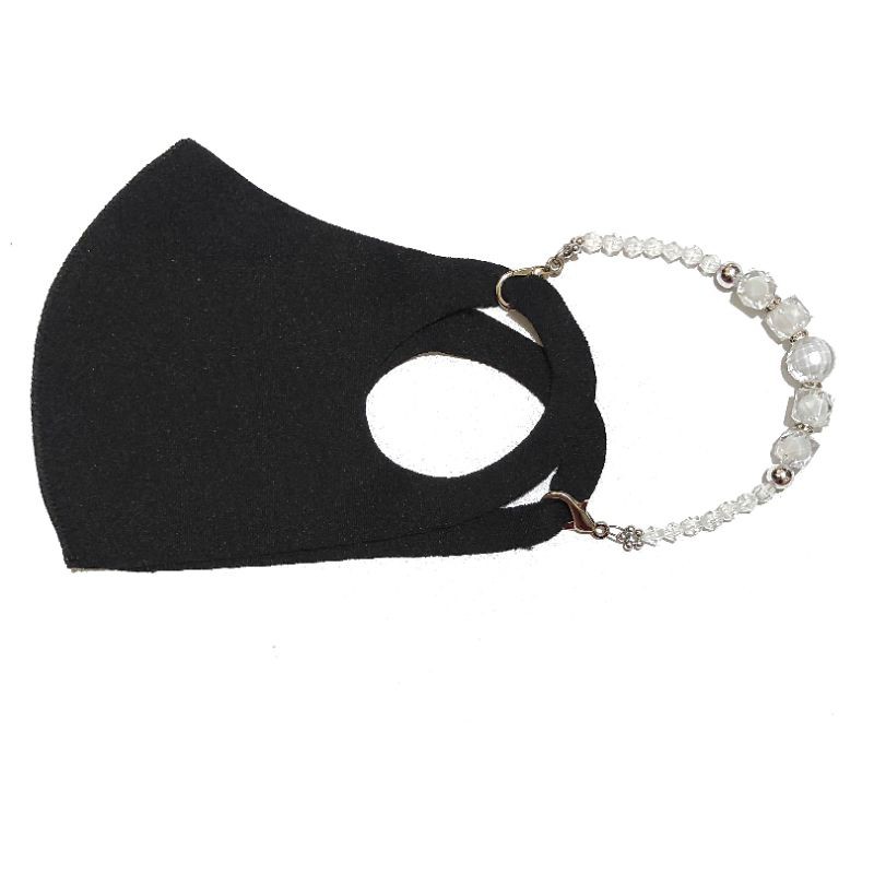 Konektor Masker Hijab Mask Connector Strap Extender Clear Crystal Diamond Series Blink Luxury