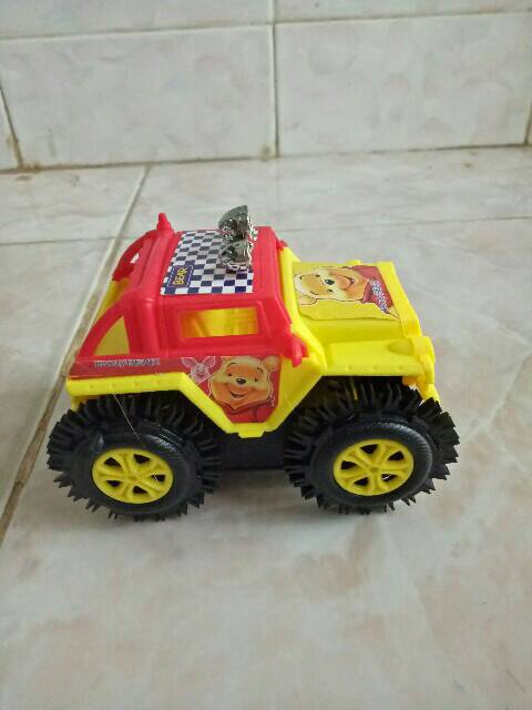 mainan anak mobil mobilan karun pooh donal bebek