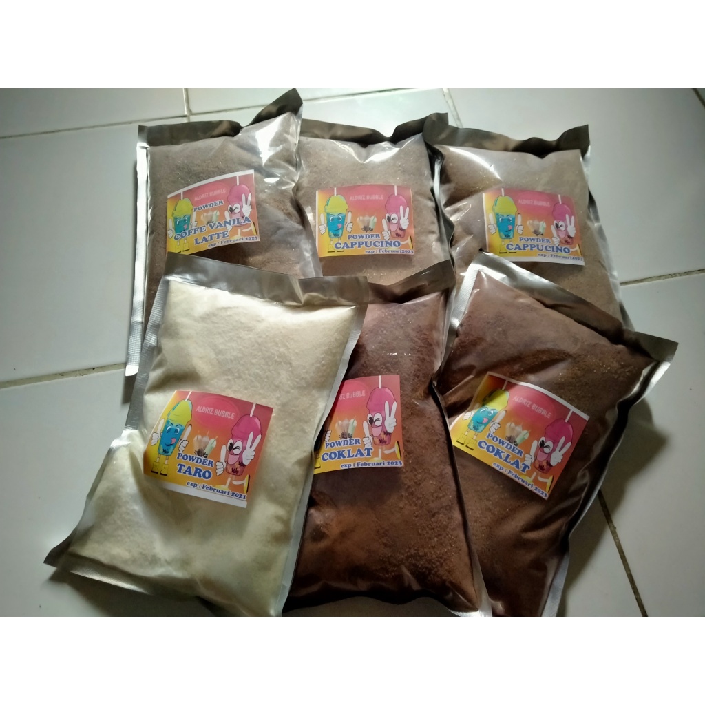 Bubuk minuman boba bubble drink dan cappucino