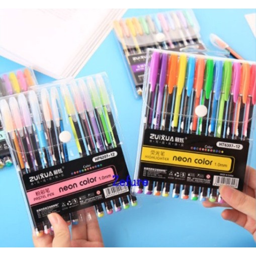 

Pulpen Gel Warna Warni 12pcs