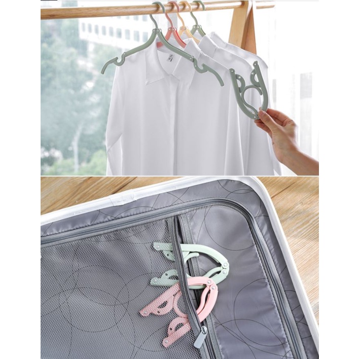 TOMU MUDA Gantungan Jemuran Baju Anak Travel Foldable Hanger Jepitan Gantungan Baju