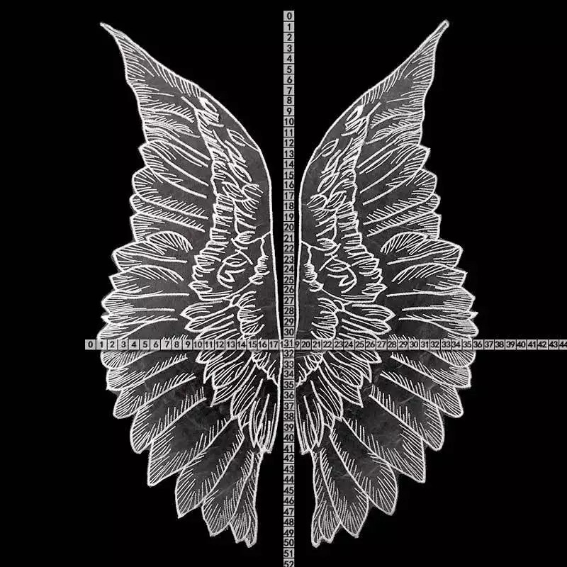 Embroidery White Wings Aplique
