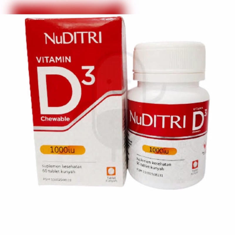 Nuditri vitamin D3 1000 iu 60 tablet