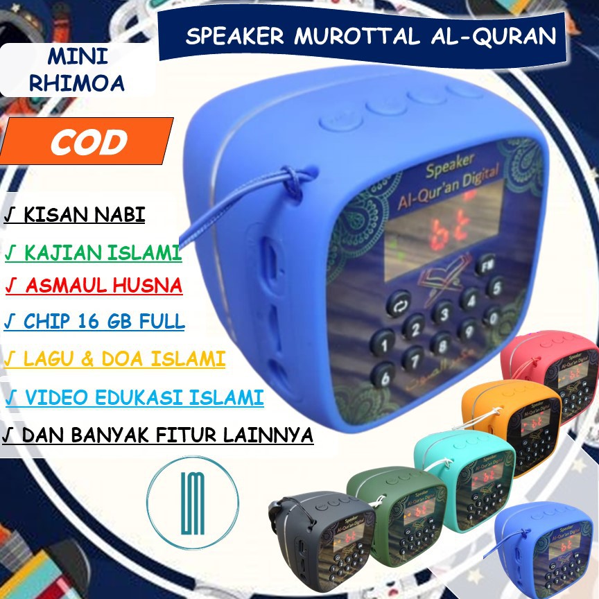 (MR4) SPEAKER PORTABLE MUROTTAL AL-QURAN  ADVANCE V-600 MINI RHIMOA 16GB FULL / SPIKER BLUETOOTH