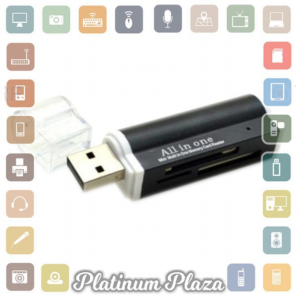 All in One Multi Memory Card Reader USB Flashdisk 2016 - Black`60U70W-