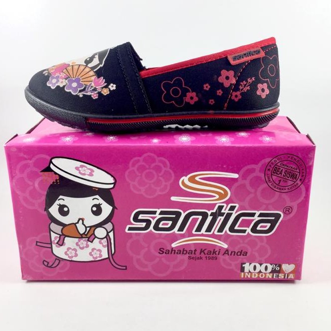 PROMO SEPATU ANAK PEREMPUAN SANTICA AYAKA WARNA BLACK RED SIZE 27 - 35-4