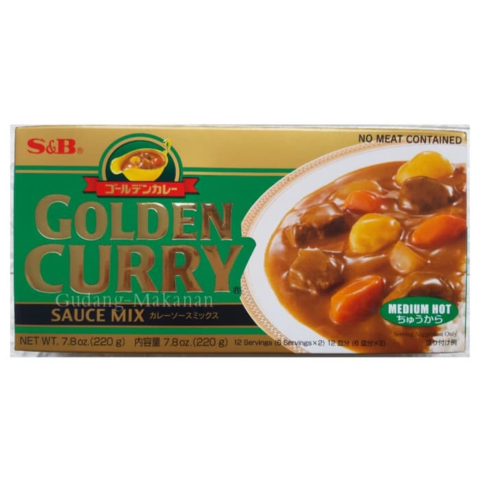 

S&B GOLDEN CURRY 220 GR MEDIUM HOT