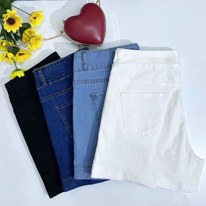 Celana pendek wanita putih/hitam celana jeans stretch wanita celana jeans pendek wanita korea kuolt jeans pendek