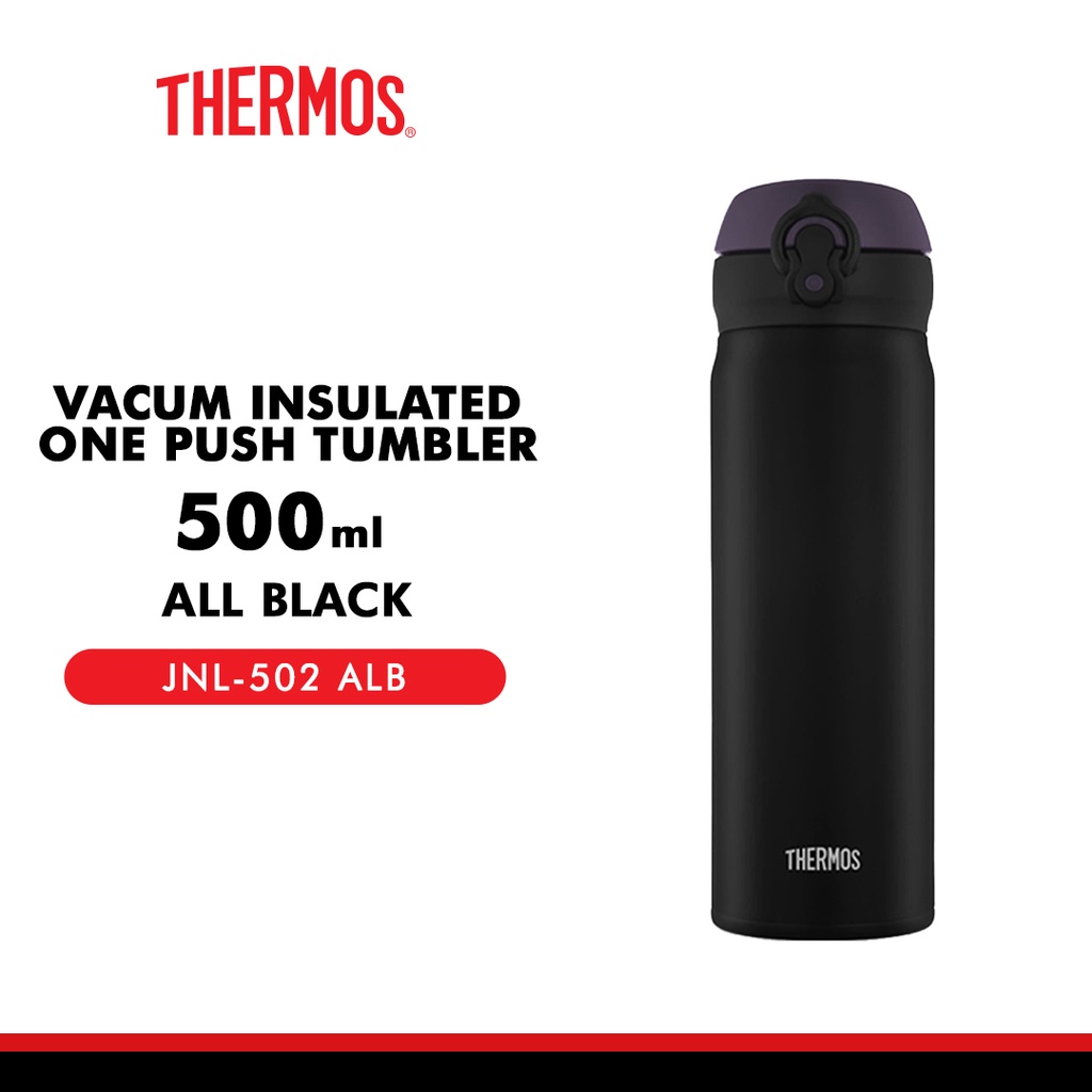 Jual Vacuum Insulated One Push Tumbler All Black 500 Ml Jnl 502 Alb Shopee Indonesia