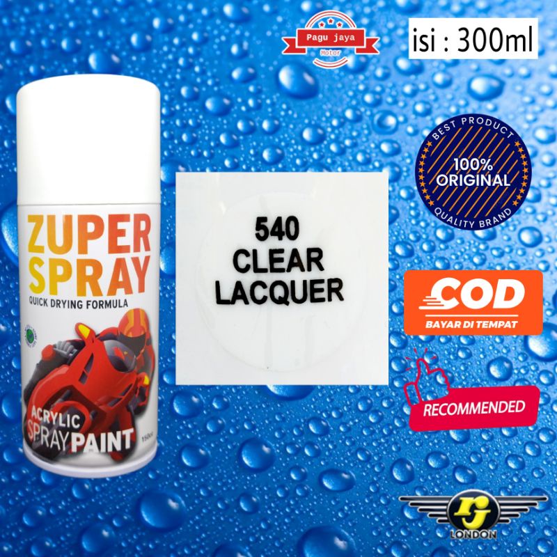 pilox pilok 300cc clear laquer zuper spray cat semprot glossy