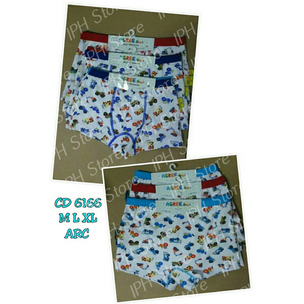 Celana Dalam / Underwear Boxer Anak Agree 6166 (Isi 2 Pieces)