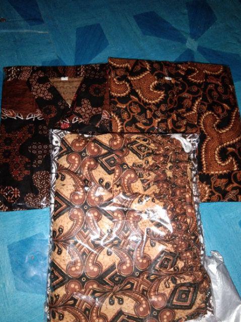Bswart Batik Hrb026 Kenongo Hem Pendek Padi Pekalongan M L Xl Batik Pria Murah Modern Grosir