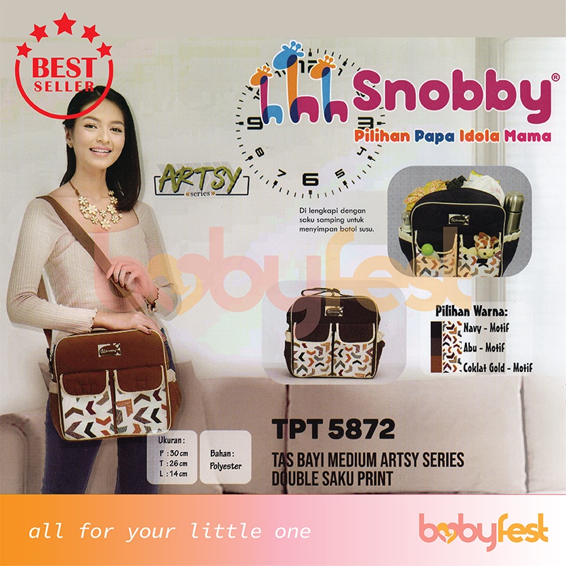 Snobby Tas Bayi Diaper Bag Medium Artsy Series TPT5872