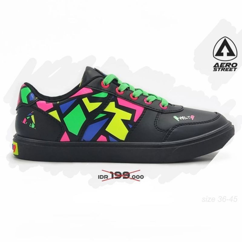 Aerostreet VOLT Hitam Neon uk37
