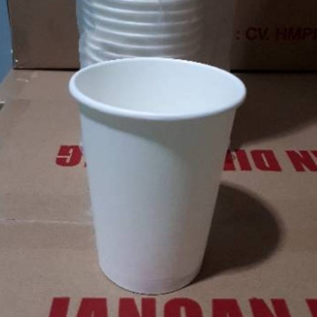 Paper Cup 12oz pack 50pcs tanpa tutup Gelas Kertas Kopi 360ml 12 Oz bisa panas dan dingin