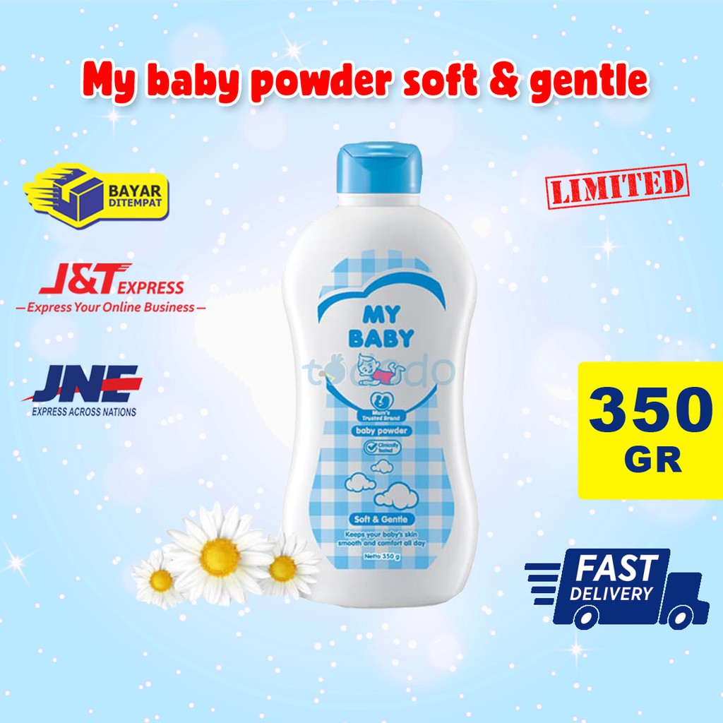 My baby powder soft &amp; gentle 350gr - Bedak bayi