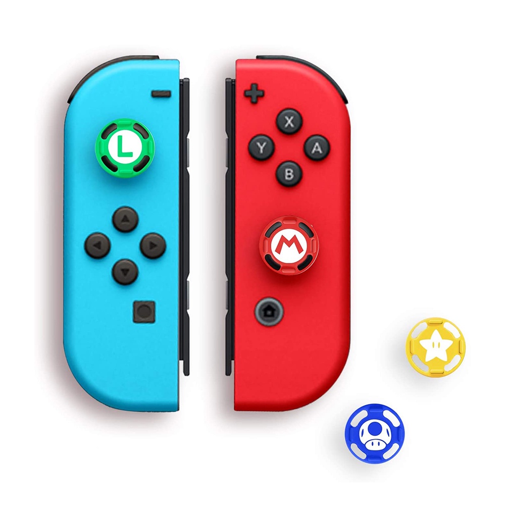 4pcs Cover Pelindung Thumb Grip Bahan Silikon Untuk Nintendo Switch Lite / Switch / Wii U