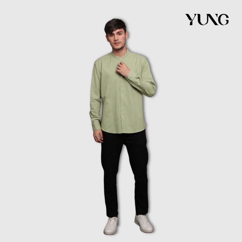 YUNG Kemeja Kerah Shanghai / Baju Koko Pria